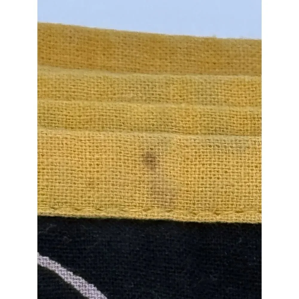 Vintage Saparma Chili Pepper Quilted Placemats Set of 6 Black Gold Kitchen Decor - Picture 4 of 5